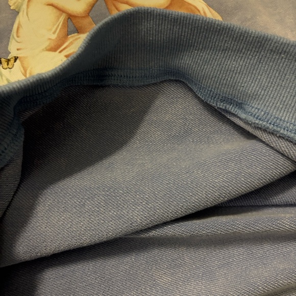 White Fox Boutique oversized Pastel Blue Angel Graphic Sweatshirt(NWOT) - Picture 11 of 11